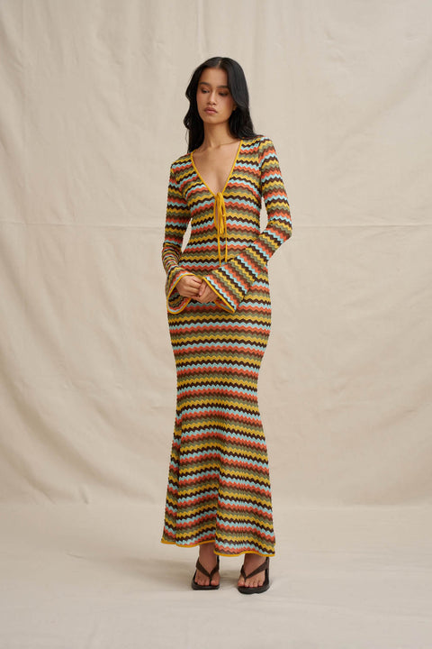 By Johnny - Fontana Tie Sheer Ankle Dress