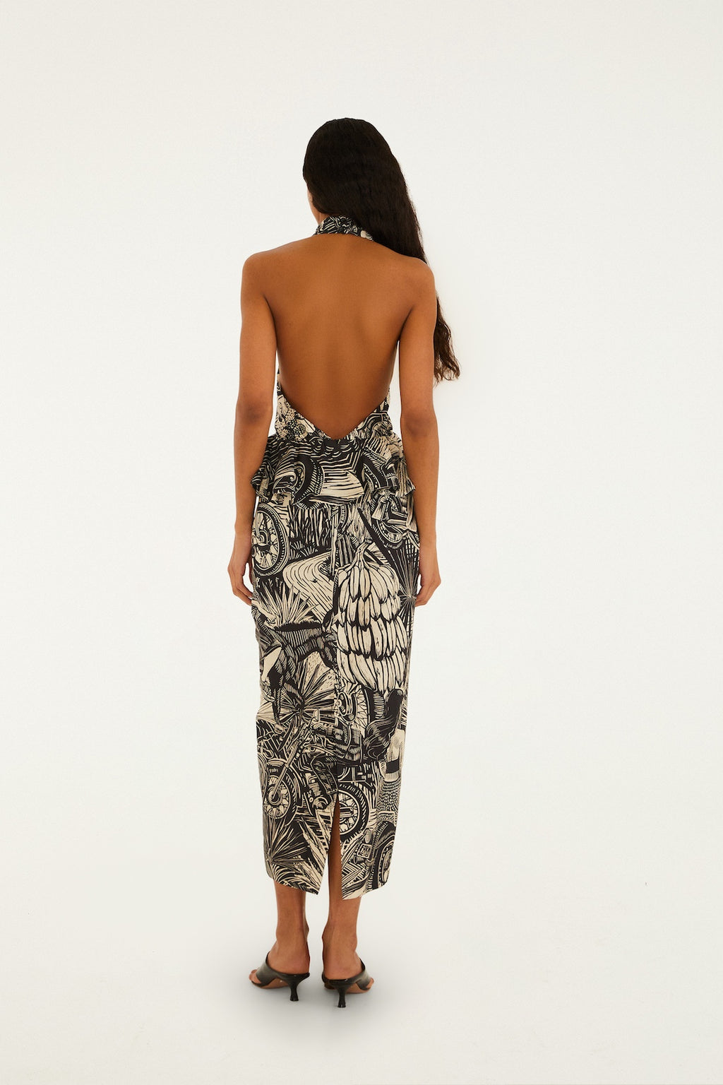 Farm Rio -Ruta Beige Embroidered Maxi Dress
