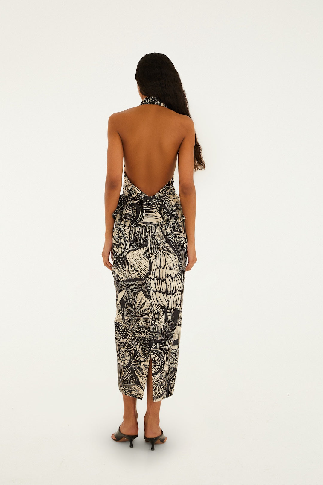 Farm Rio -Ruta Beige Embroidered Maxi Dress