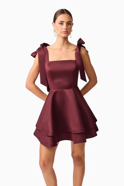 Elliatt -Livia Tiered Mini Dress White Berry