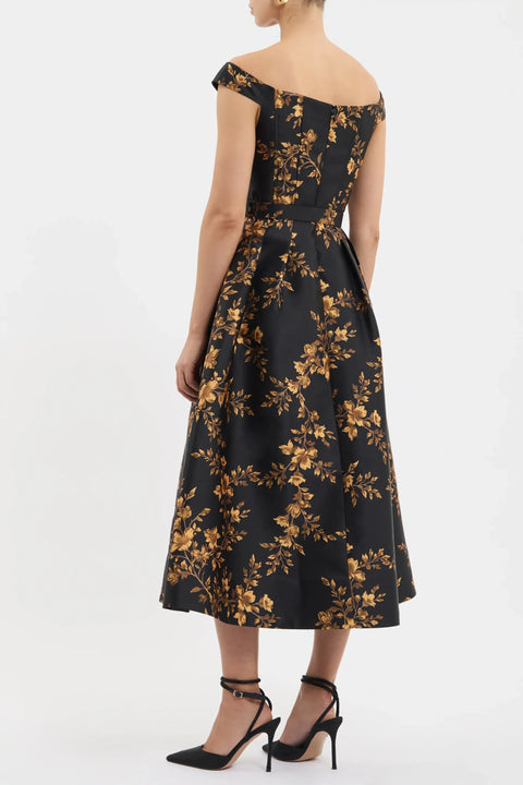 Rebecca Vallance - Gilded Floral Midi