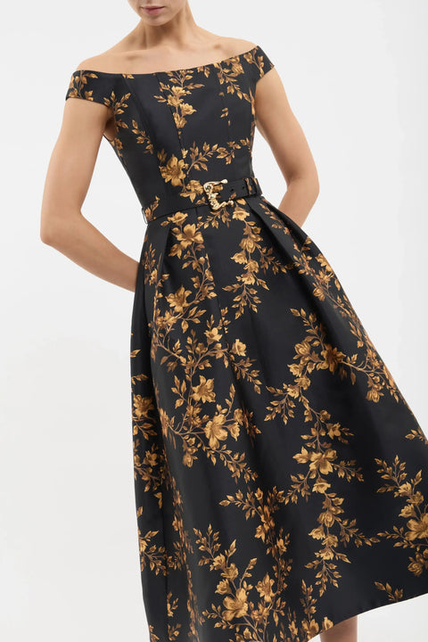 Rebecca Vallance - Gilded Floral Midi