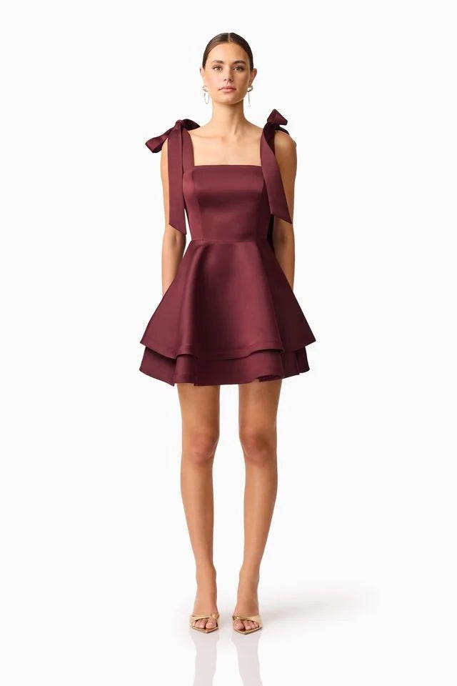 Elliatt -Livia Tiered Mini Dress White Berry