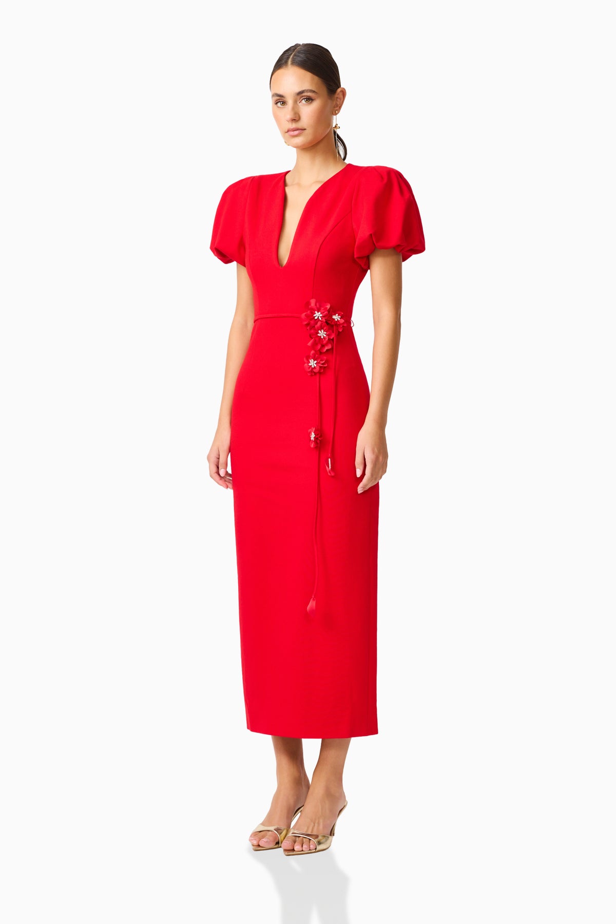Elliatt - Martina Puff Sleeve Midi Dress