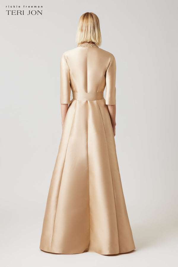 Teri Jon - Mikado Bead Collar Gown – view 2