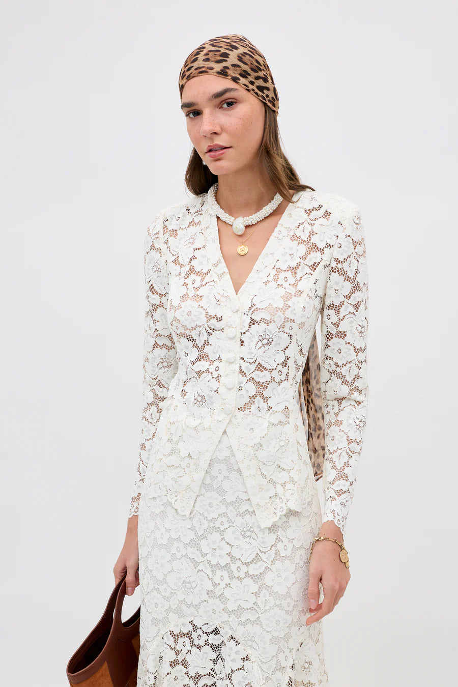 Rixo Padma Lace Cream Top