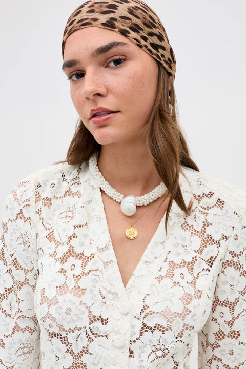 Rixo Padma Lace Cream Top