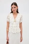 Rixo -  Dollie Lace Cream Top