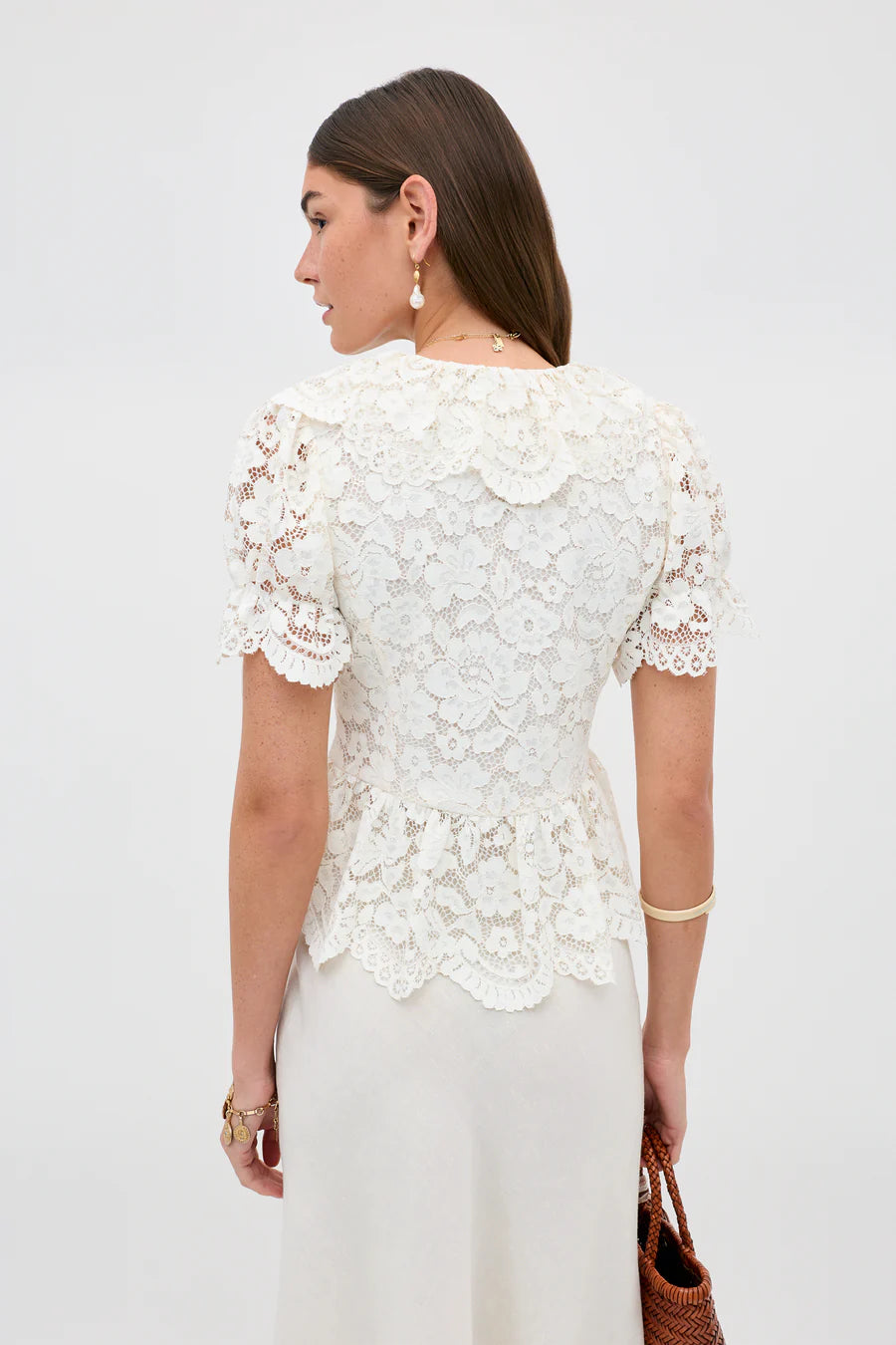 Rixo -  Dollie Lace Cream Top