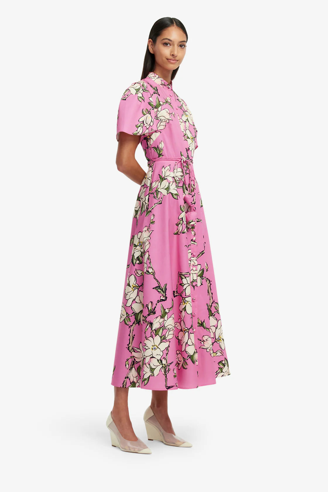 Leo Lin -Bianca Short Sleeve Midi Dress