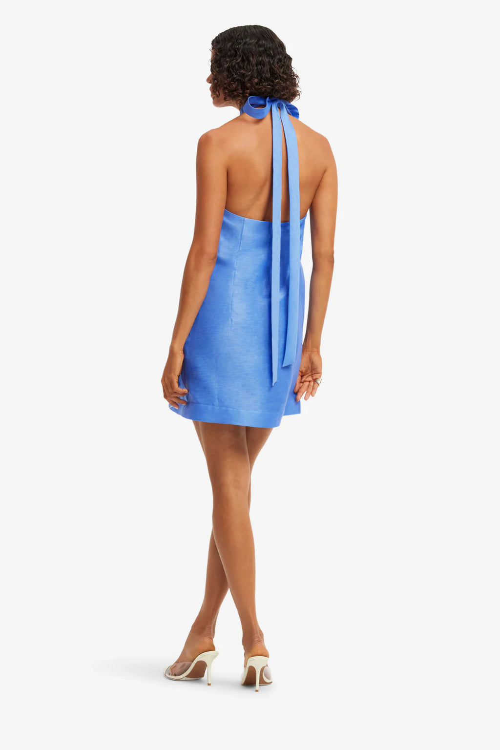 Leo Lin - Lola Appliqué Halterneck Mini Dress