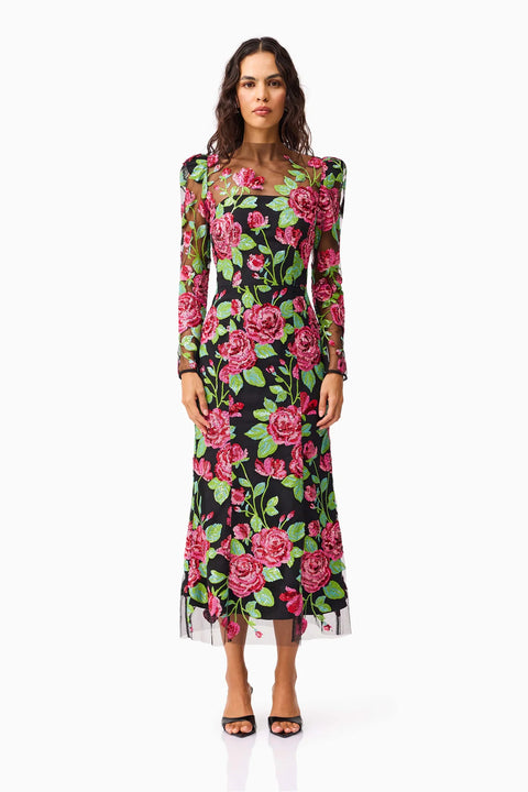 Elliatt - Lyra Sequin Long Sleeve Midi Dress