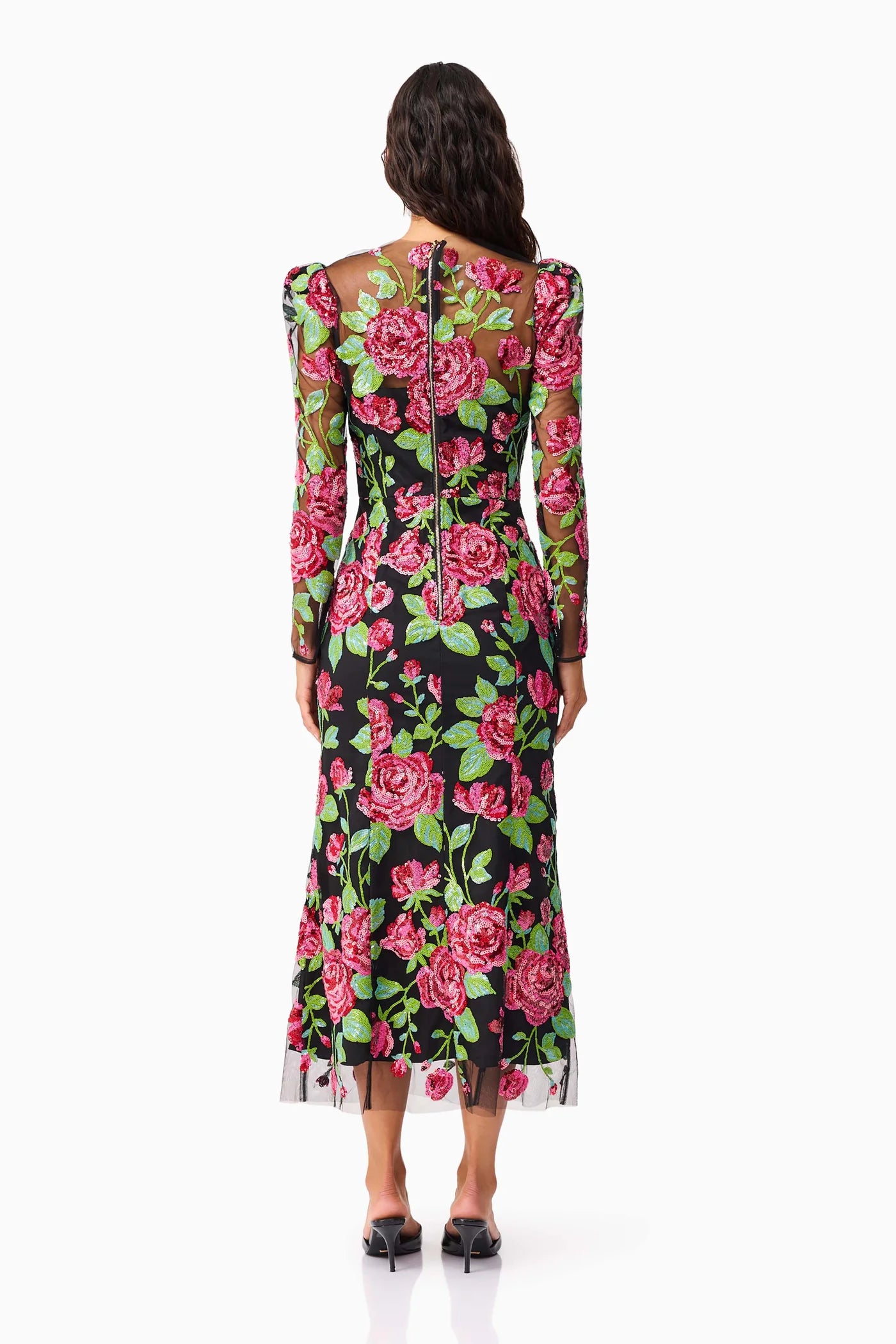 Elliatt - Lyra Sequin Long Sleeve Midi Dress