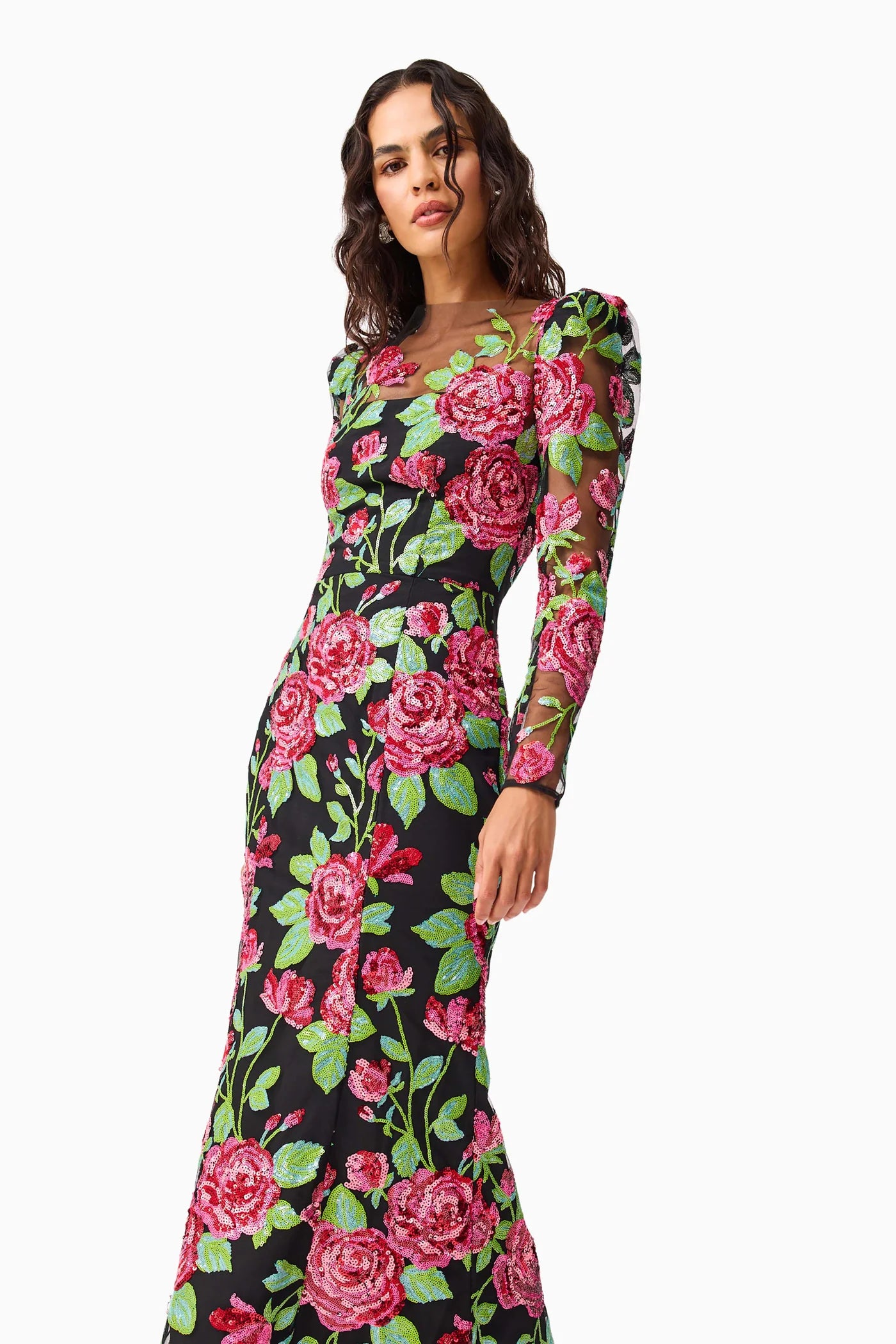Elliatt - Lyra Sequin Long Sleeve Midi Dress