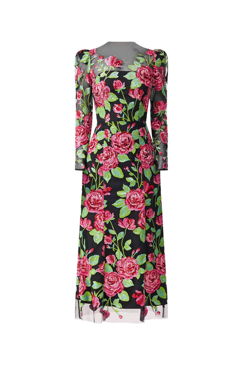 Elliatt - Lyra Sequin Long Sleeve Midi Dress