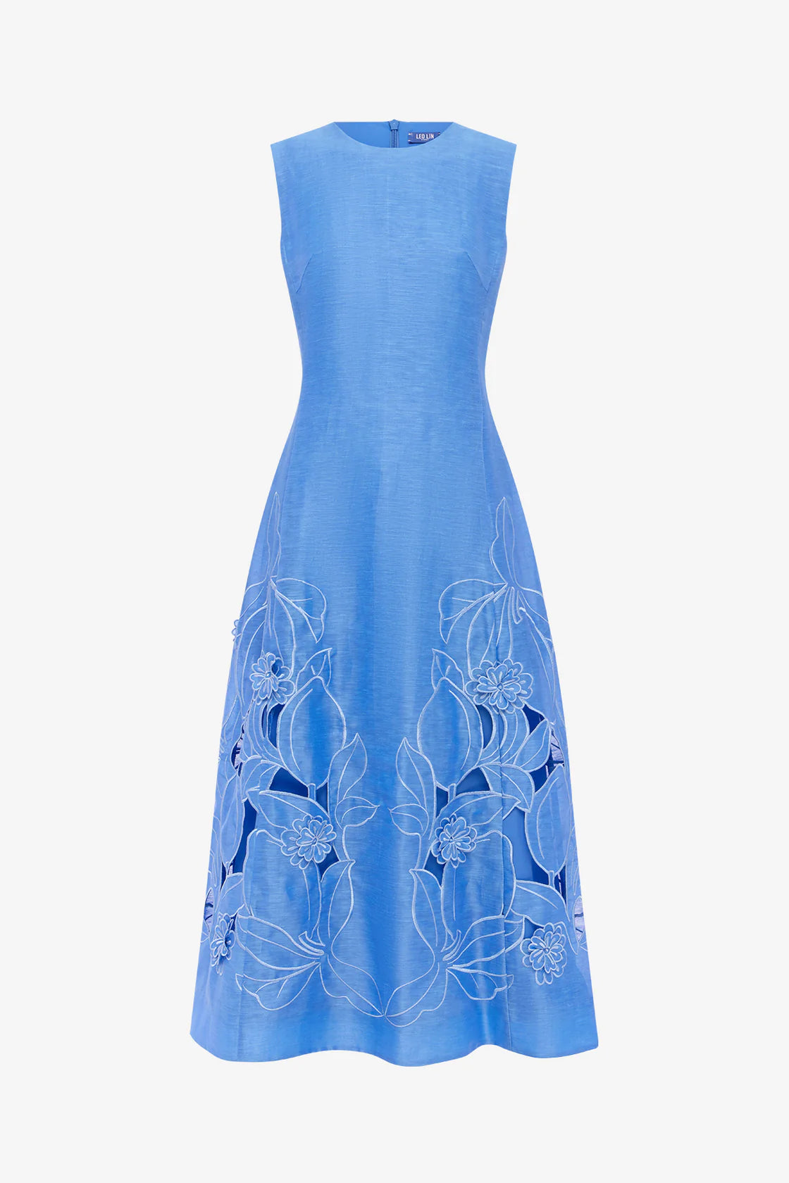 Leo Lin - Cleo Applique Sleeveless Midi Azure