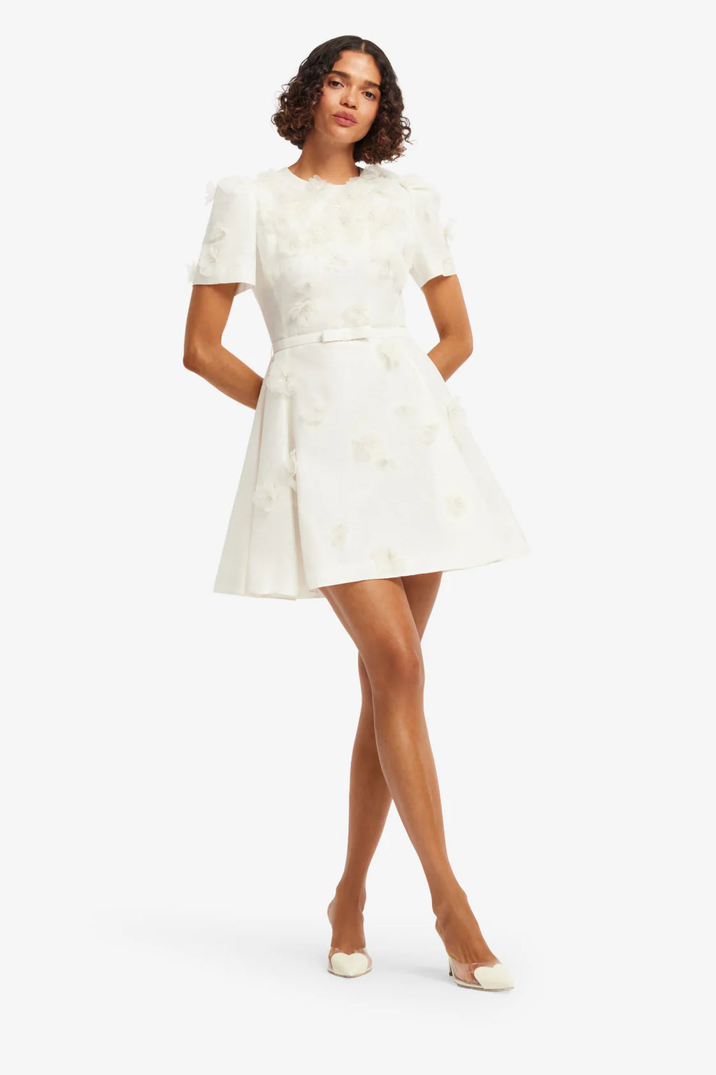 Leo Lin - Elyse Short Sleeve Dress Snow