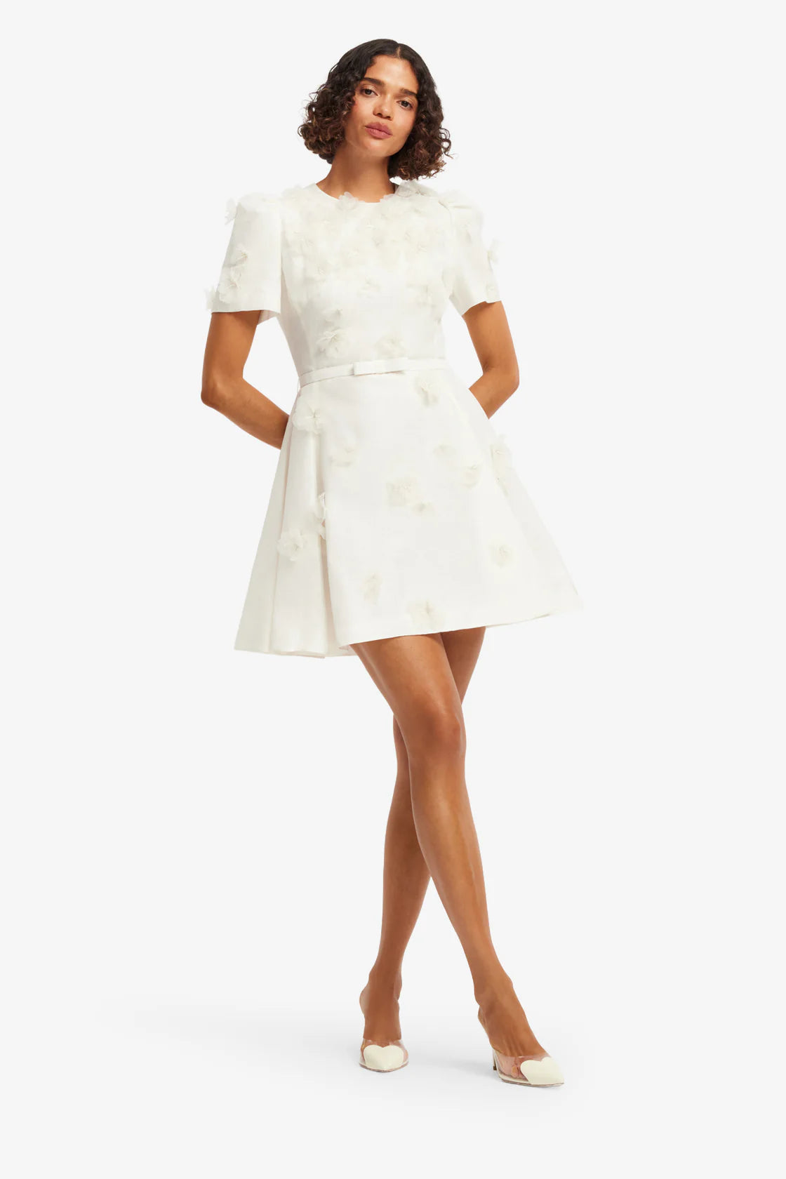 Leo Lin - Elyse Short Sleeve Dress Snow