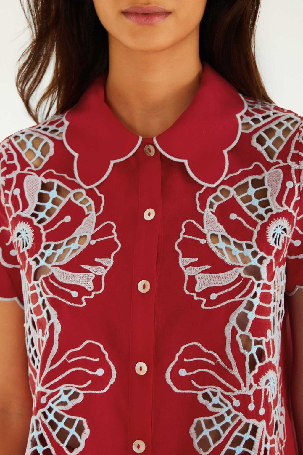 Farm Rio - Poppy Embroid Top