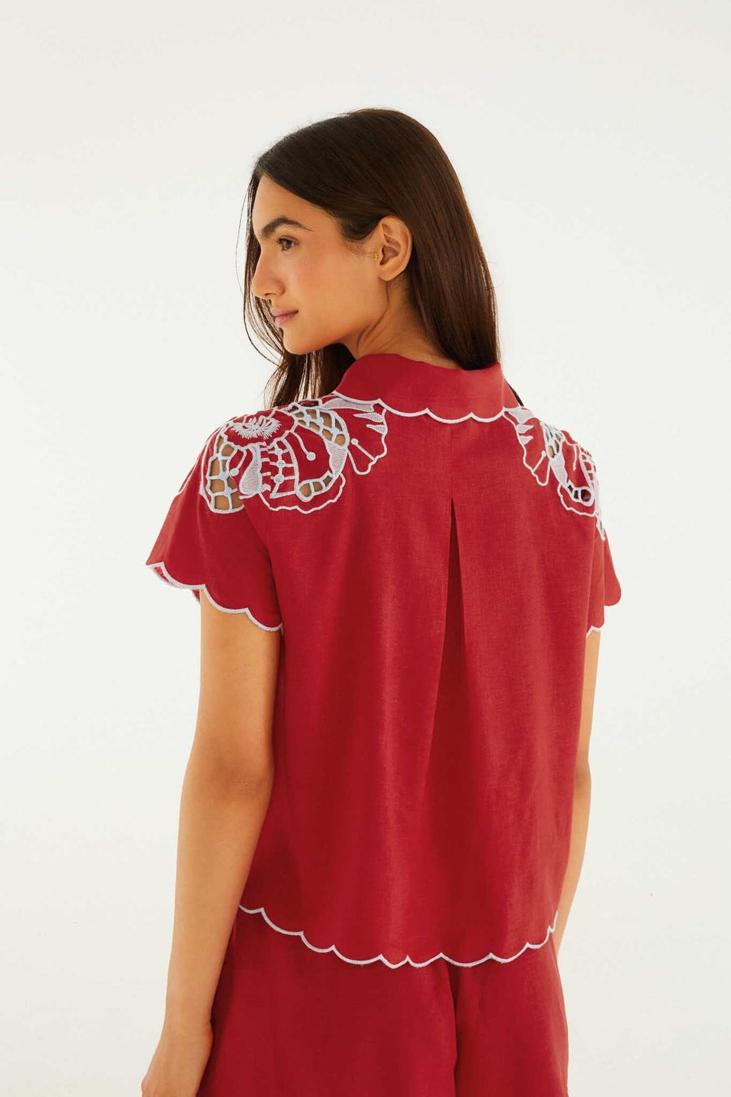 Farm Rio - Poppy Embroid Top