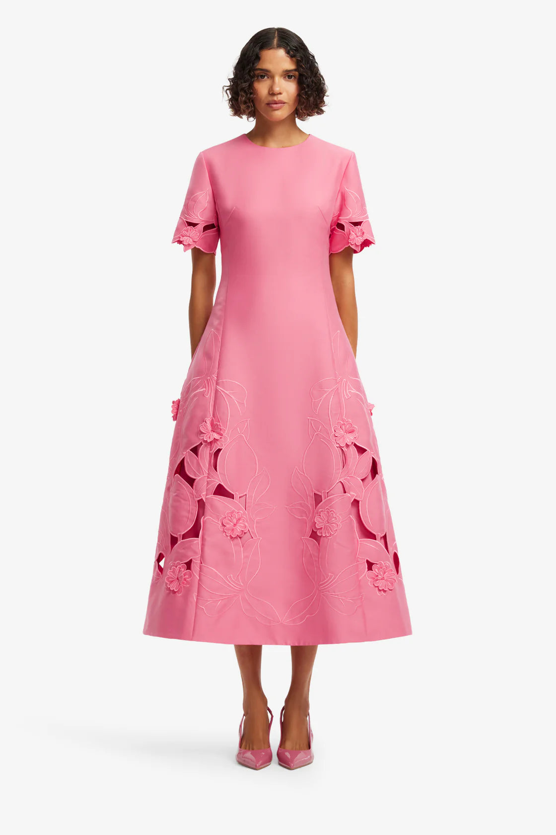 Leo Lin - Caroline Appliqué Midi Dress