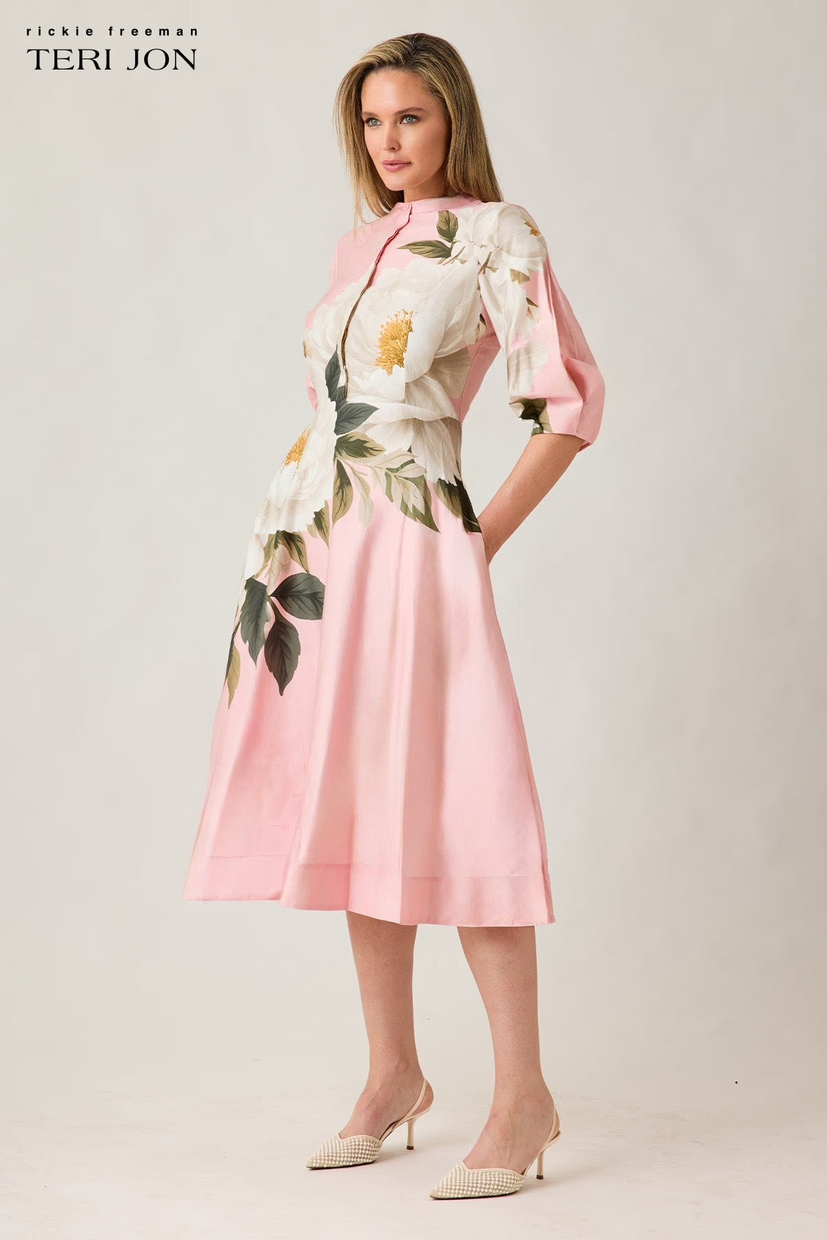 Teri Jon - Flower Print Dress