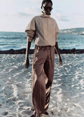 Vince - Mid Rise Shine Crepe Pant