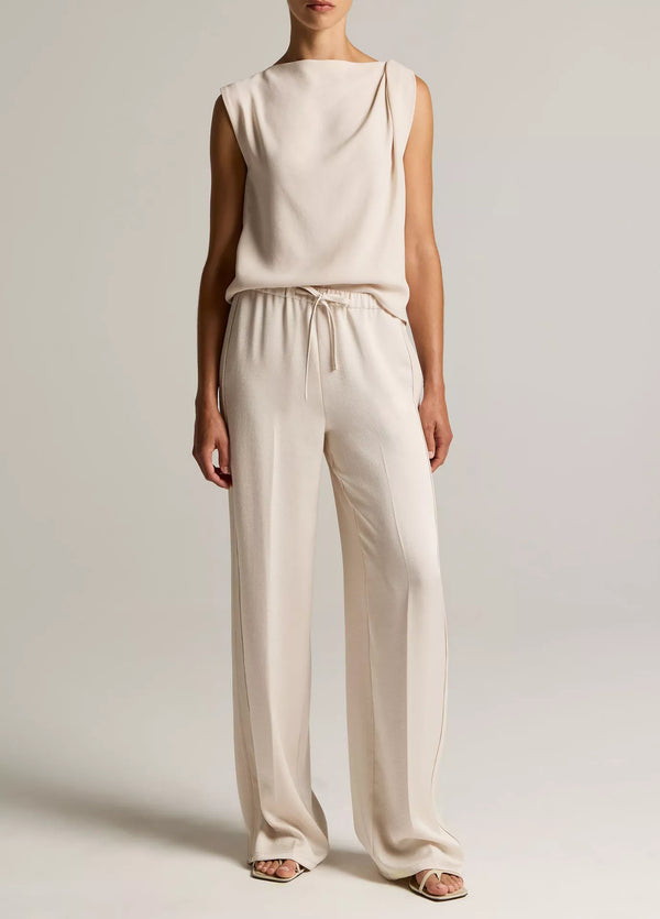 Vince - Mid Rise Shine Crepe Pant – view 1