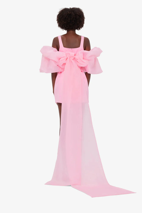 Leo Lin - Piper Appliqué Mini Dress & Cape Set – Baby Pink