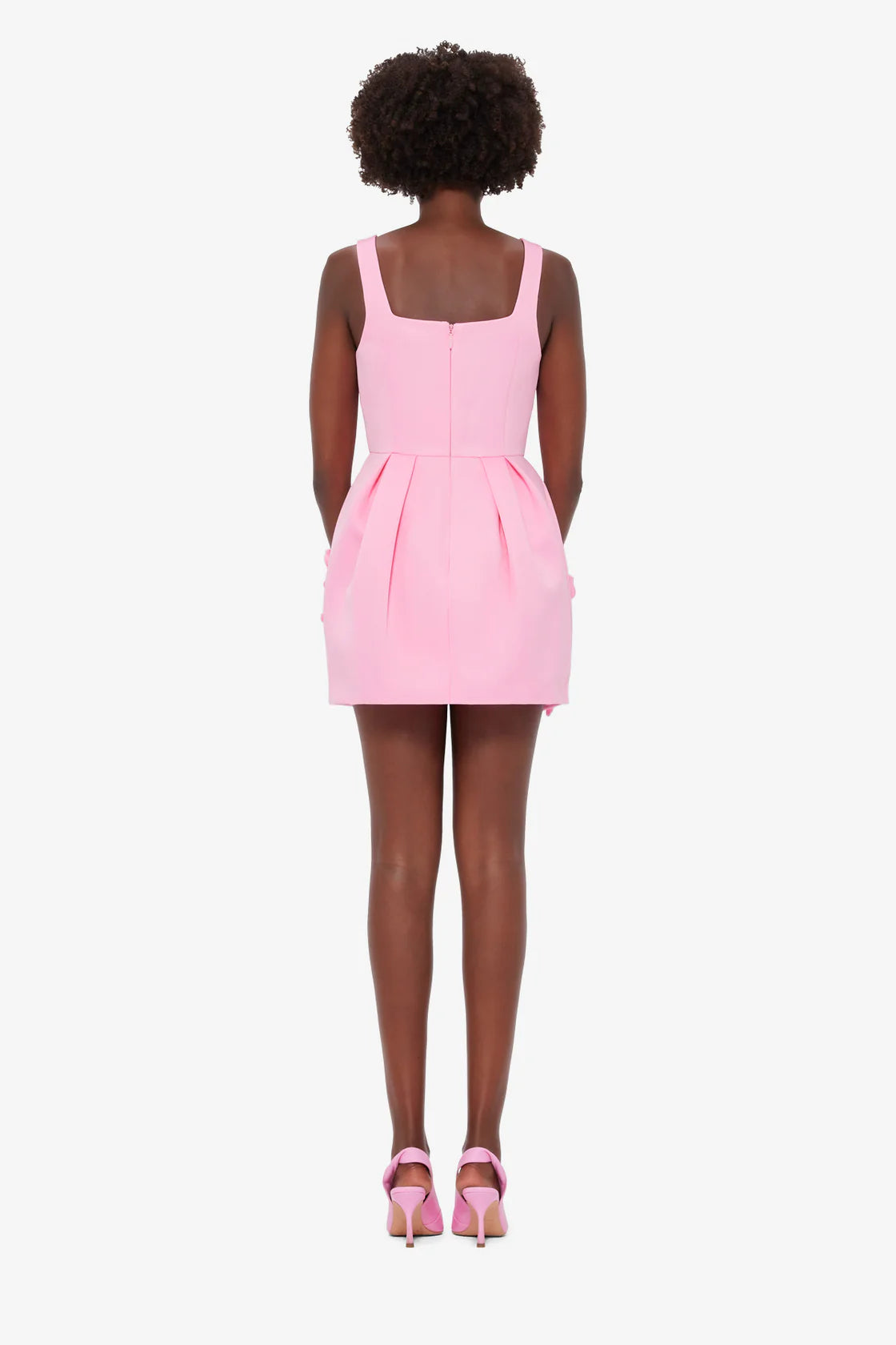 Leo Lin - Piper Appliqué Mini Dress & Cape Set – Baby Pink