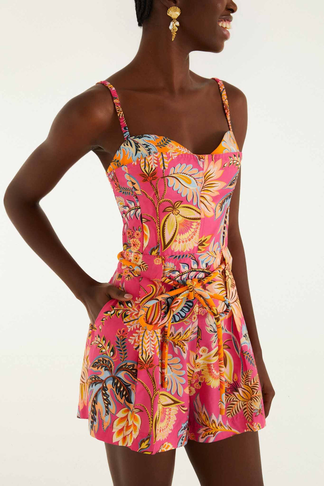 Farm Rio - Ligia Floral Playsuit