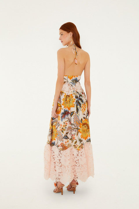 Farm Rio - Ligia Floral Lace Maxi Dress