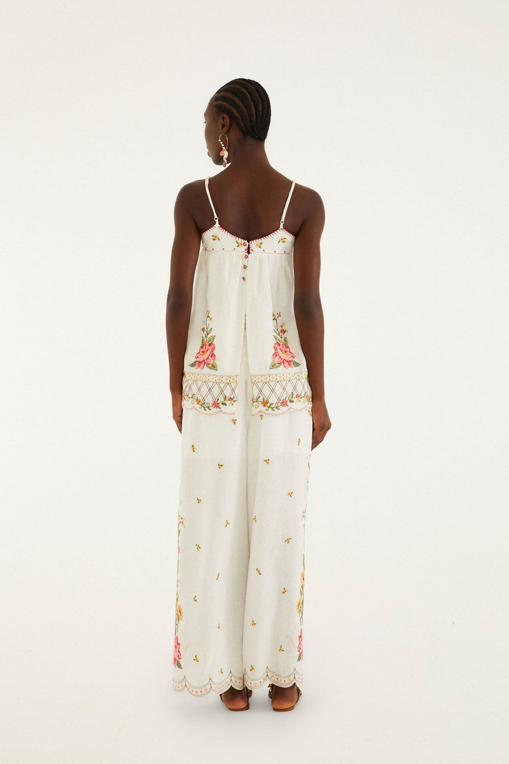 Farm Rio - Flower Embroidery Pants
