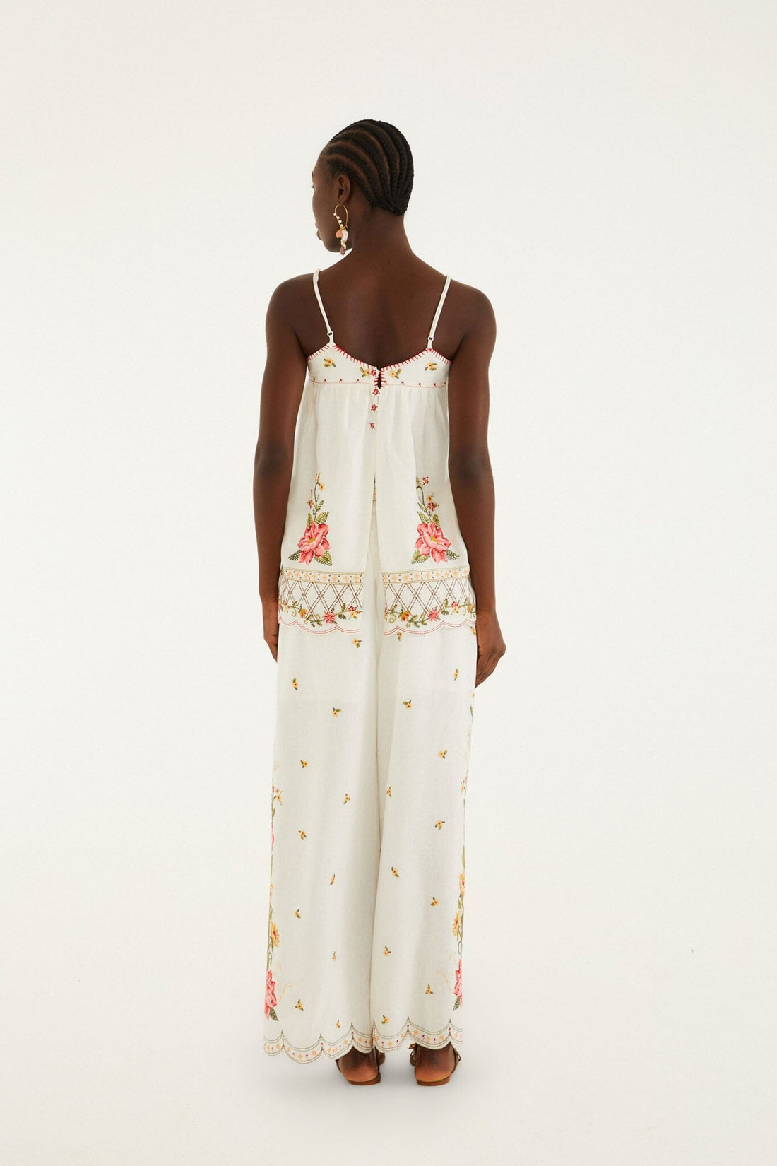 Farm Rio - Flower Embroidery Pants