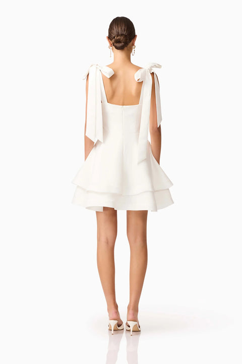 Elliatt -Livia Tiered Mini Dress White