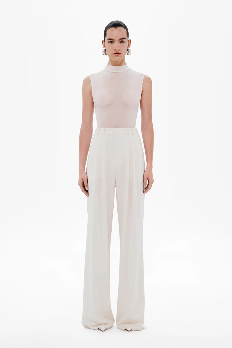 Misha - High Waisted Suiting Pant White