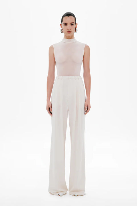 Misha - High Waisted Suiting Pant White