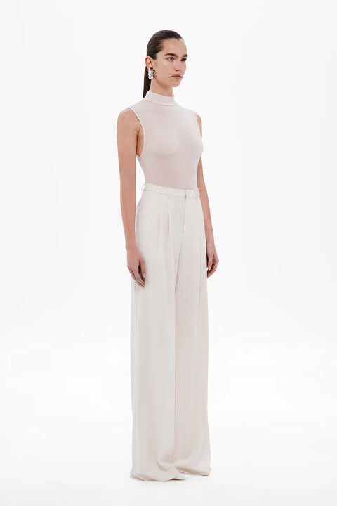 Misha - High Waisted Suiting Pant White