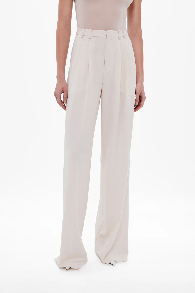 Misha - High Waisted Suiting Pant White