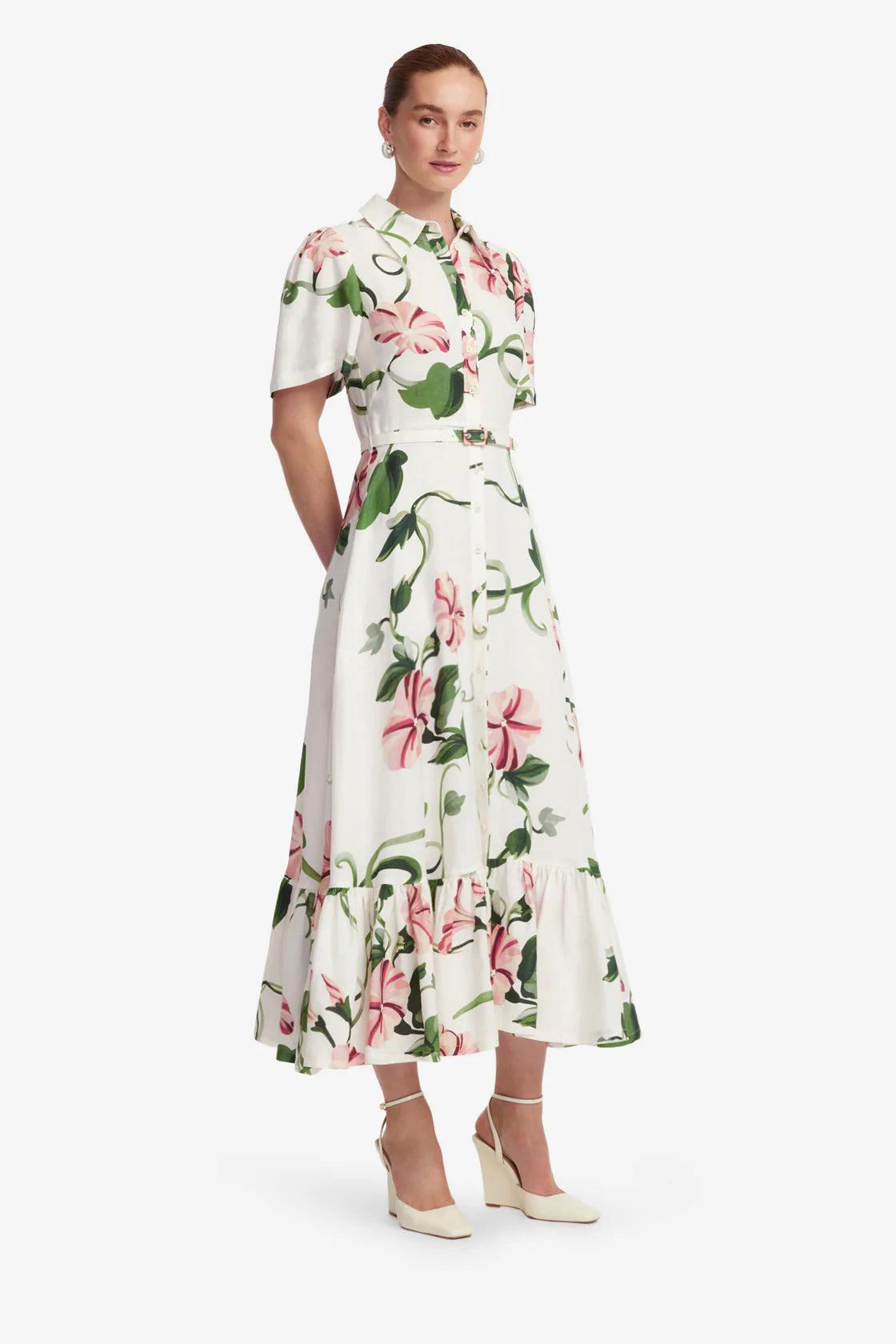 Leo Lin- Becca Short Sleeve Midi Dress