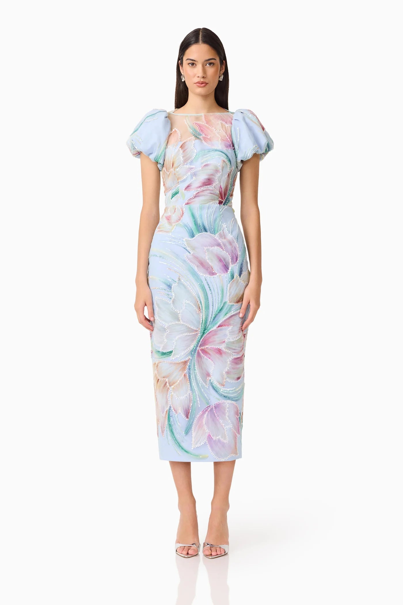 Elliatt - Priselle Puff Sleeve Midi Dress