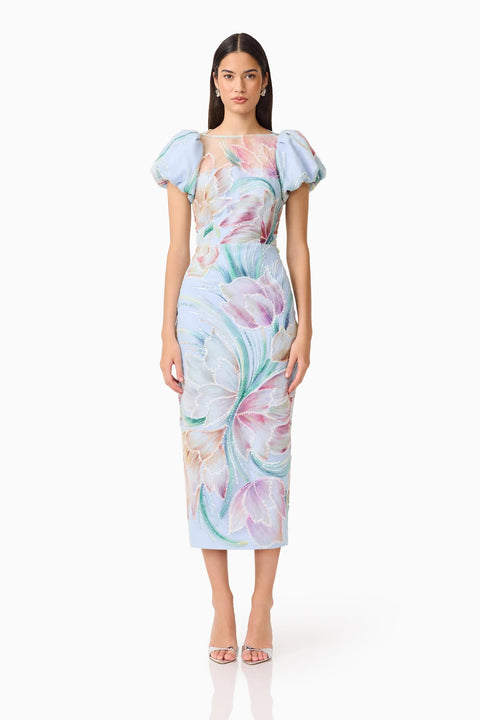 Elliatt - Priselle Puff Sleeve Midi Dress