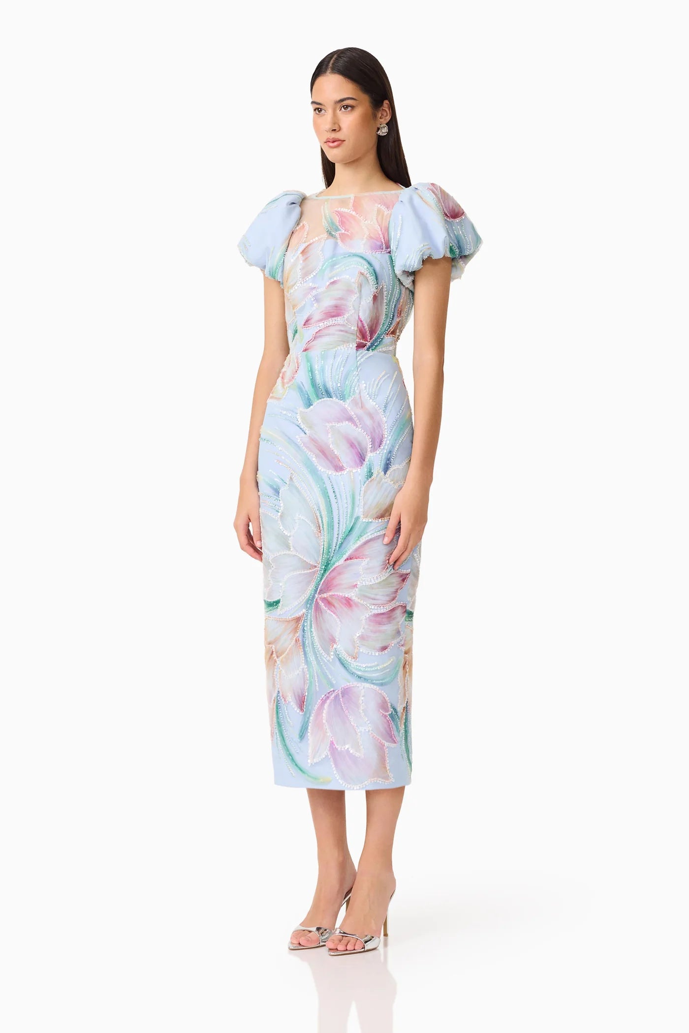 Elliatt - Priselle Puff Sleeve Midi Dress
