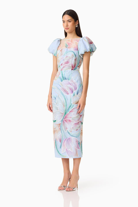 Elliatt - Priselle Puff Sleeve Midi Dress