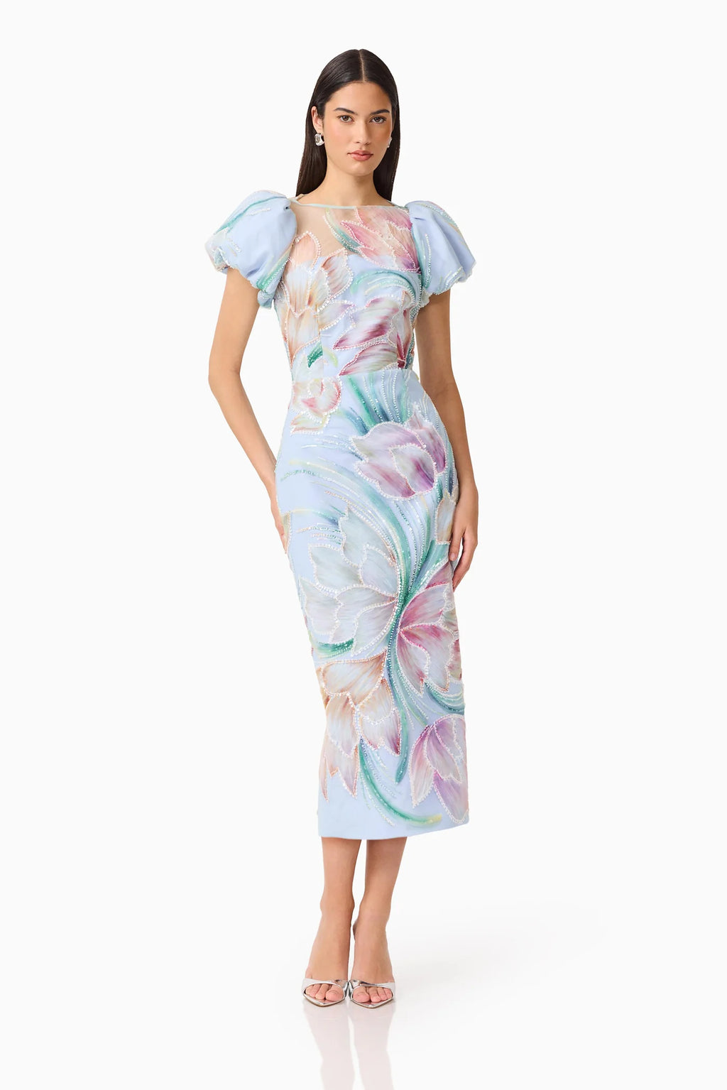 Elliatt - Priselle Puff Sleeve Midi Dress
