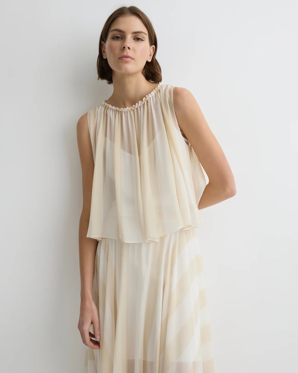 Bondi Born - Capri Silk Gathered Top