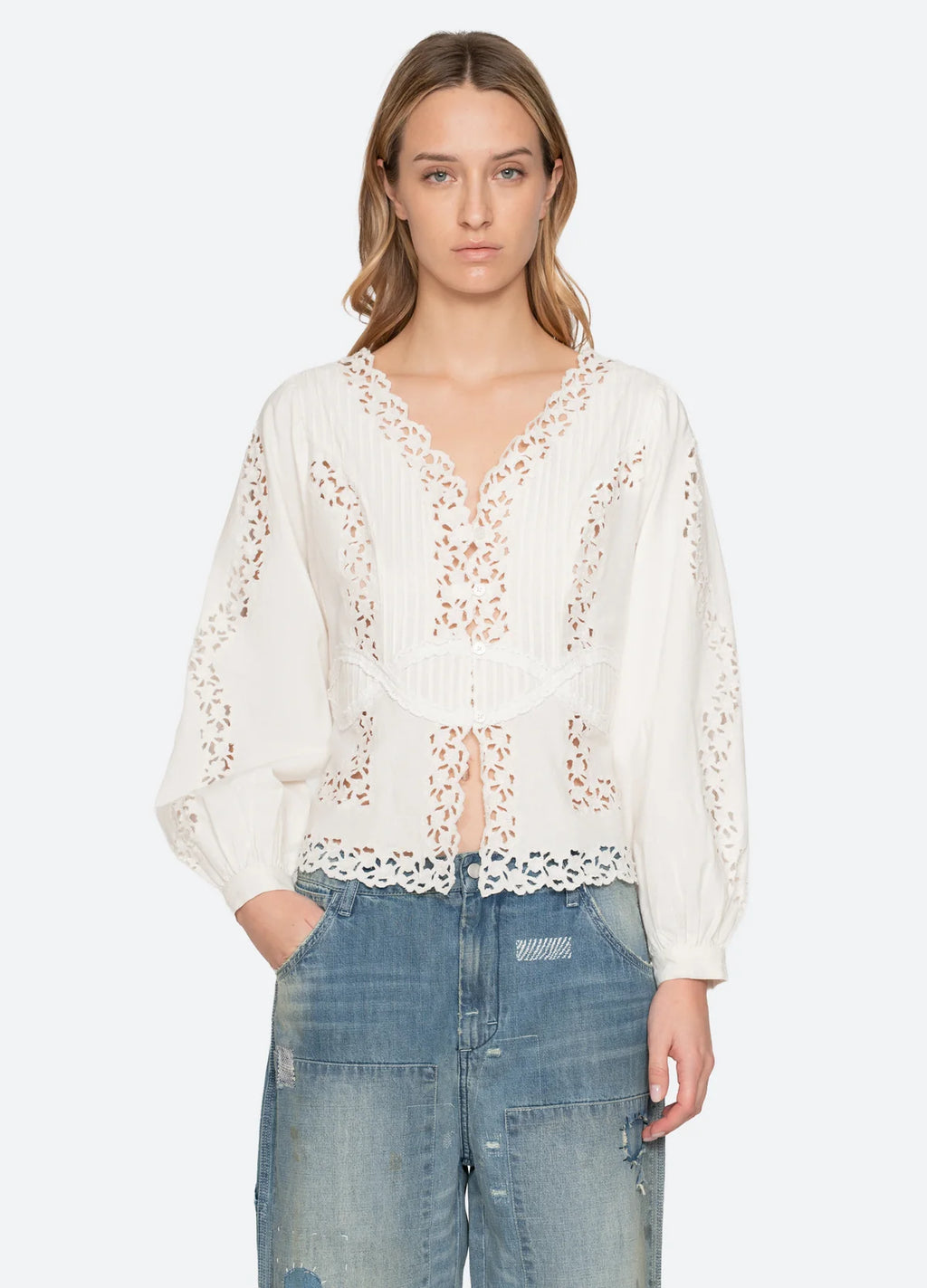 Sea New York - Sofia Embroidered Top