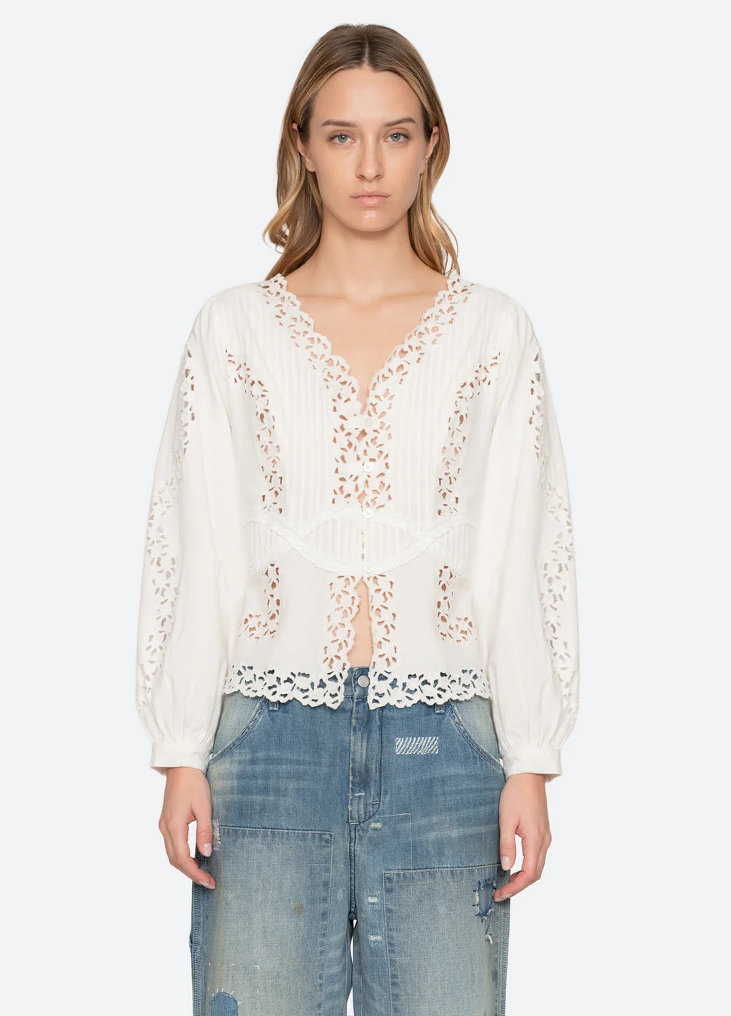Sea New York - Sofia Embroidered Top