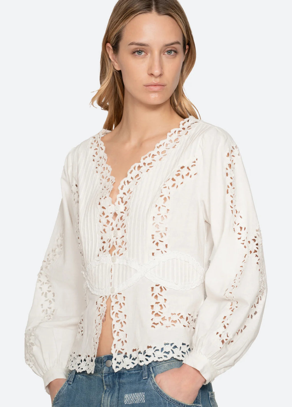 Sea New York - Sofia Embroidered Top