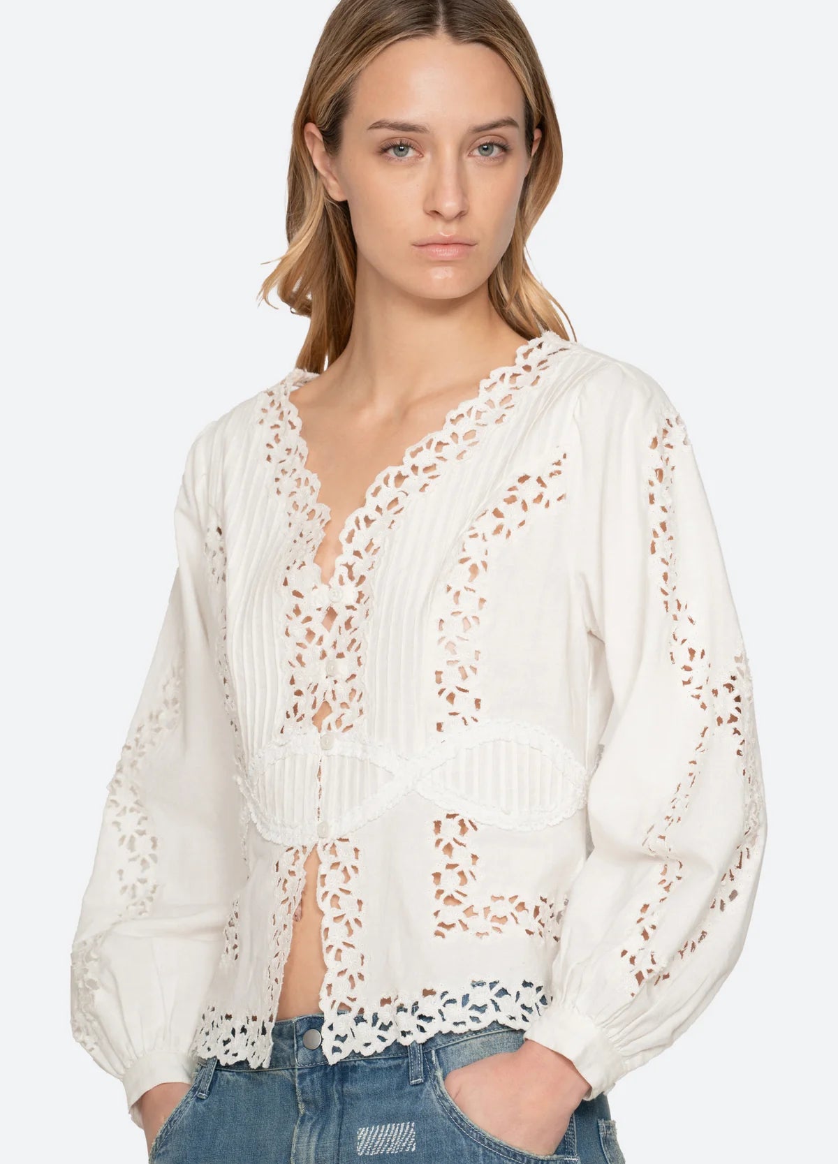 Sea New York - Sofia Embroidered Top
